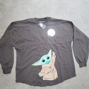 Disney The Mandalorian Spirit Jersey Brown wSilver Graphic New W Tags Unisex Med